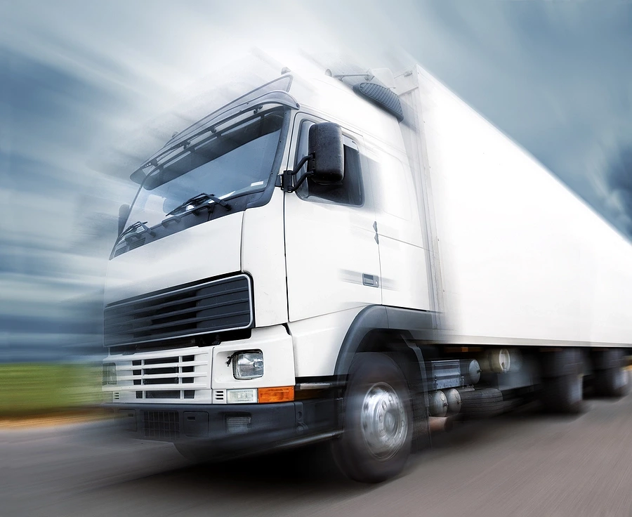 Speeding-white-truck
